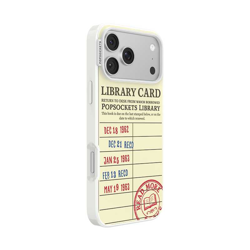 PopSockets Library Card &mdash; iPhone 18 Pro Max MagSafe Case image number 1