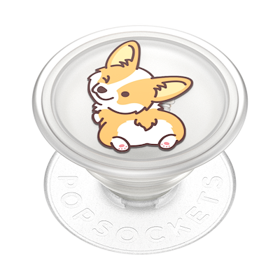 PlantCore Translucent Cheeky Corgi — Adhesive PopGrip