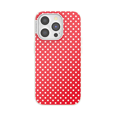 Cherry Red Polka Dot &mdash; iPhone 15 Pro MagSafe Case