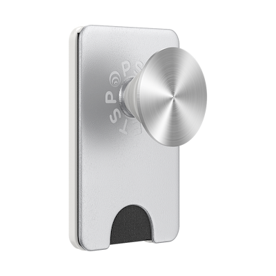 Silver Radial &mdash; MagSafe Kick-Out PopWallet+ & Stand