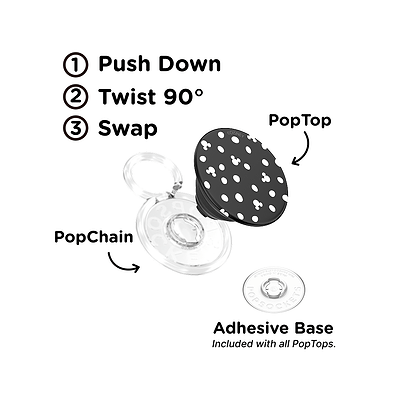 Secondary image for hover Mickey Polka Dot Black &mdash; PopTop