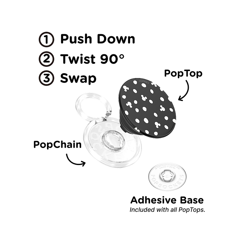 Mickey Polka Dot Black &mdash; PopTop image number 1