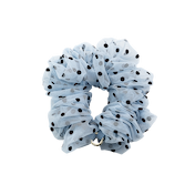 Polka Dot Tulle Blue Scrunchie &mdash;  Phone Wristlet image number 1