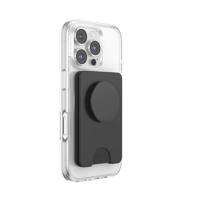 Black &mdash; MagSafe Kick-Out PopWallet+ & Stand image number 1