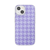 Lilac Houndstooth &mdash; iPhone 15 MagSafe Case image number 1