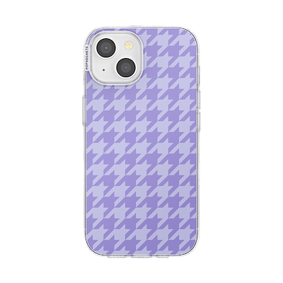 Lilac Houndstooth &mdash; iPhone 15 MagSafe Case