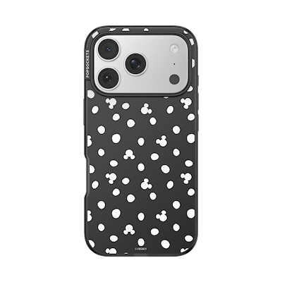 Translucent Black Mickey Polka Dot &mdash; iPhone 17 Pro MagSafe Case