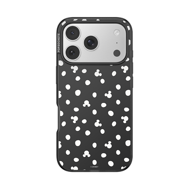 Translucent Black Mickey Polka Dot &mdash; iPhone 17 Pro MagSafe Case image number 0