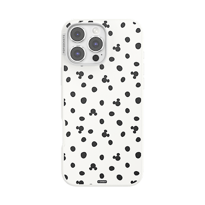 White Mickey Polka Dot &mdash; iPhone 16 Pro Max MagSafe Case