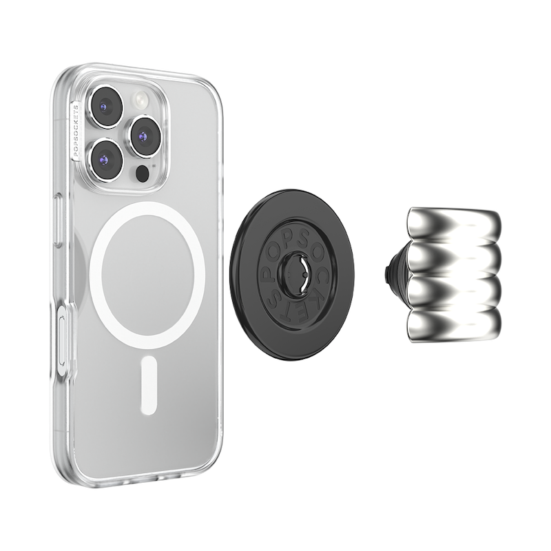 Enamel Puffy Stack Silver &mdash; MagSafe PopGrip image number 5