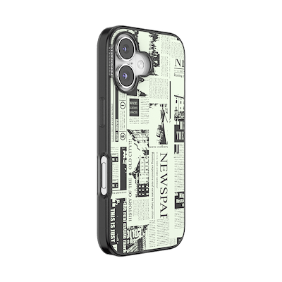 Secondary image for hover Hot off the Press Black &mdash; iPhone 16 MagSafe Case