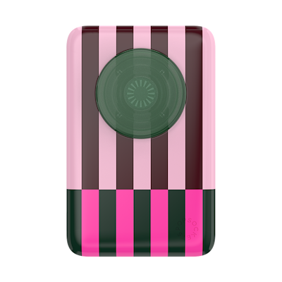 Secondary image for hover Pop of Pink Stripe &mdash; MagSafe PowerPack