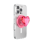 Crystal Heart Neon Pink &mdash;  MagSafe PopGrip image number 10