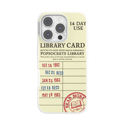 PopSockets Library Card &mdash; iPhone 16 Pro MagSafe Case