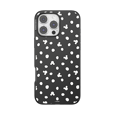 Translucent Black Mickey Polka Dot &mdash; iPhone 16 Pro Max MagSafe Case