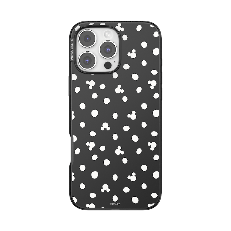 Translucent Black Mickey Polka Dot &mdash; iPhone 16 Pro Max MagSafe Case image number 0