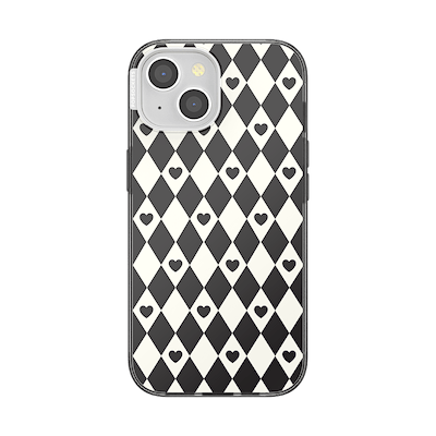 Harlequin Hearts Black&nbsp; &mdash; iPhone 15 MagSafe Case