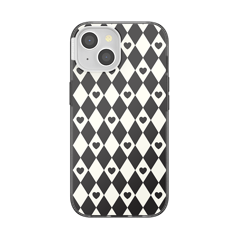 Harlequin Hearts Black&nbsp; &mdash; iPhone 15 MagSafe Case image number 0