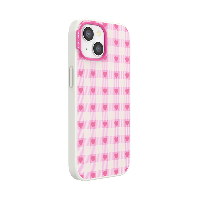 Blush Gingham &mdash; iPhone 15 MagSafe Case image number 1