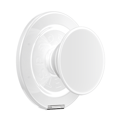 Glossy White &mdash; MagSafe Kick-Out Grip & Stand