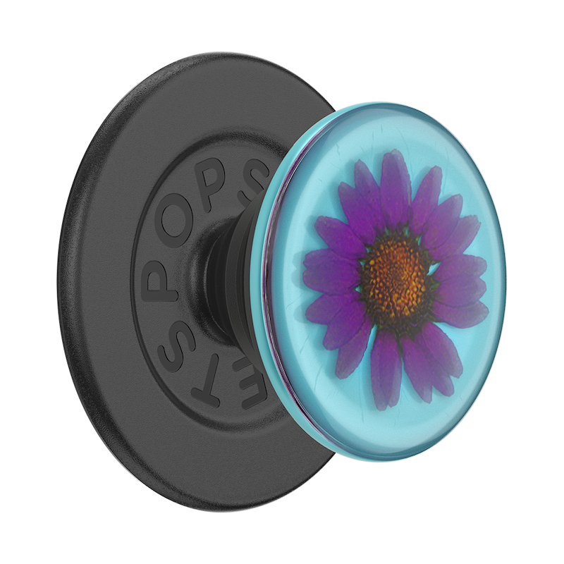 Pressed Flower Purple Daisy &mdash; MagSafe Round