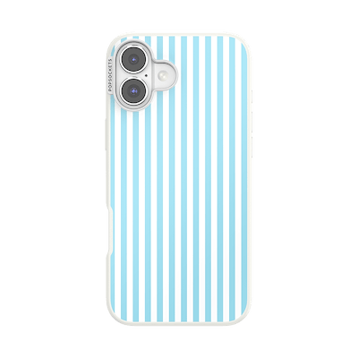 Soft Blue Stripe &mdash; iPhone 16 Plus MagSafe Case