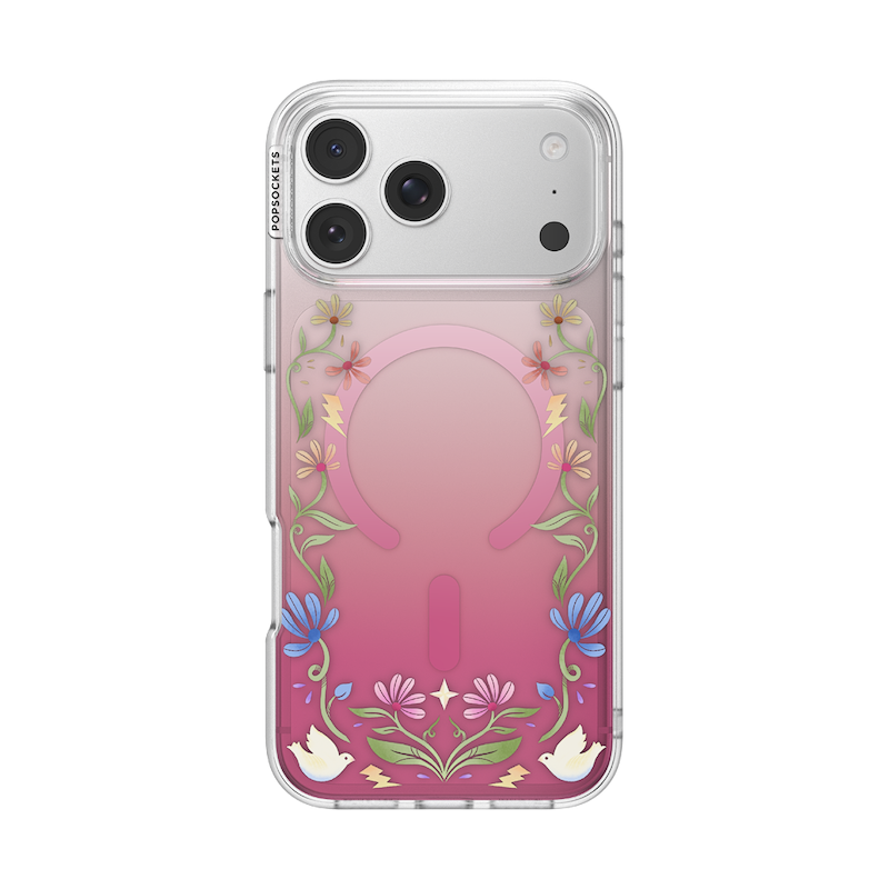 Maroon Boho Wildflowers &mdash; iPhone 17 Pro Max MagSafe Case image number 0