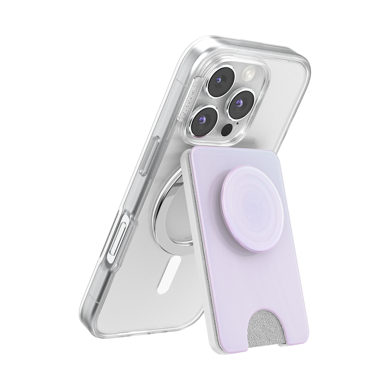 Opalescent White &mdash; MagSafe Kick-Out PopWallet+ & Stand image number 1
