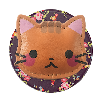 Secondary image for hover Stitched PU Cowboy Kitty &mdash; MagSafe PopGrip