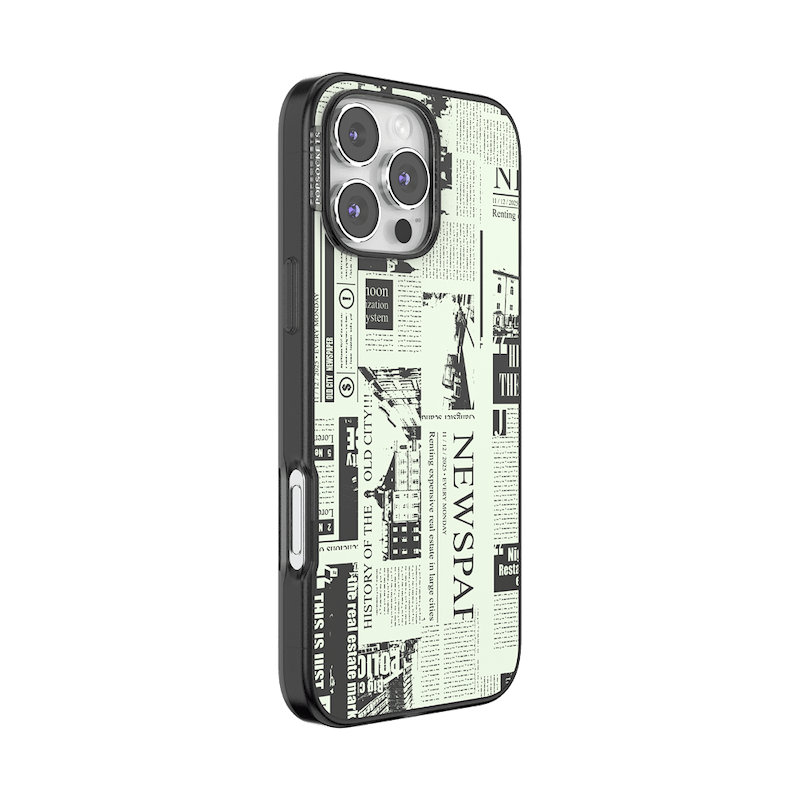 Hot off the Press Black &mdash; iPhone 16 Pro Max MagSafe Case image number 1