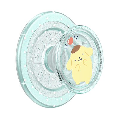Pompompurin Mint Glitter &mdash; MagSafe PopGrip