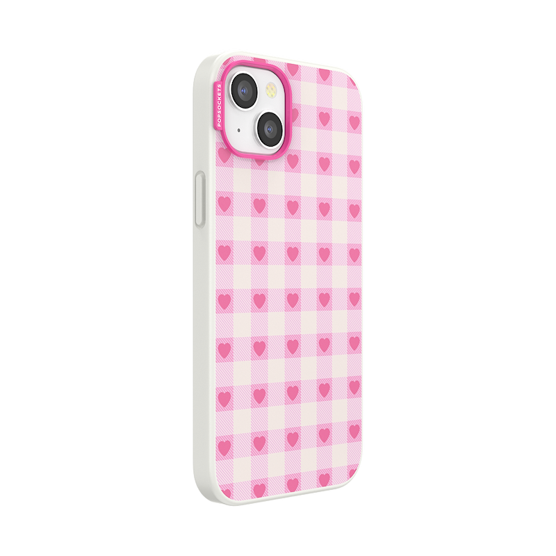 Blush Gingham &mdash; iPhone 15 Plus MagSafe Case image number 1