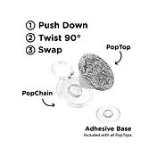 Enamel Silver Mandala &mdash; PopTop image number 3