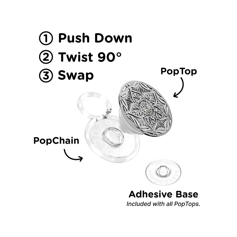 Enamel Silver Mandala &mdash; PopTop image number 2