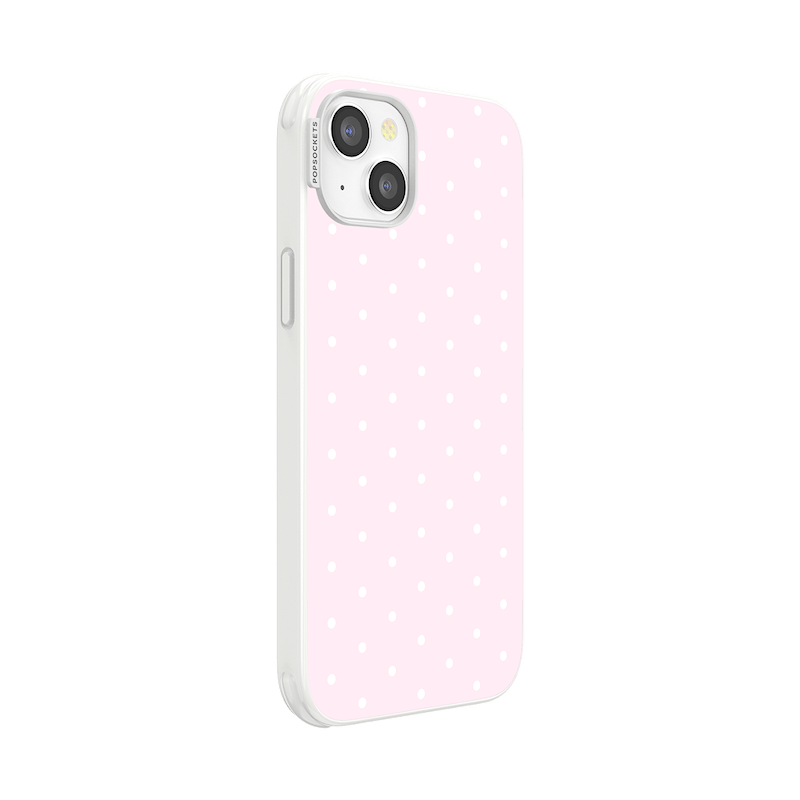 Blush Pink PolkaDot &mdash; iPhone 14 Plus MagSafe Case image number 1