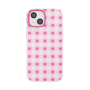 Blush Gingham &mdash; iPhone 15 MagSafe Case image number 1