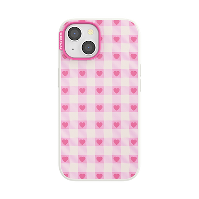 Blush Gingham &mdash; iPhone 15 MagSafe Case