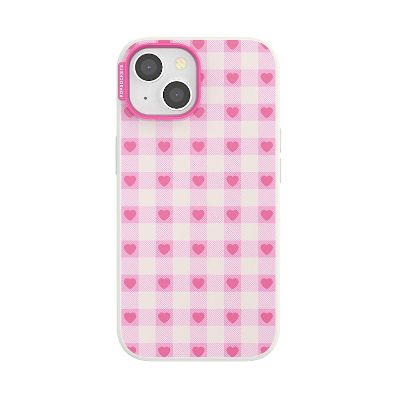Blush Gingham &mdash; iPhone 15 MagSafe Case image number 0