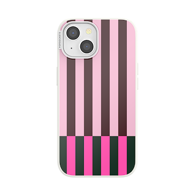 Pop of Pink Stripe &mdash; iPhone 15 MagSafe Case