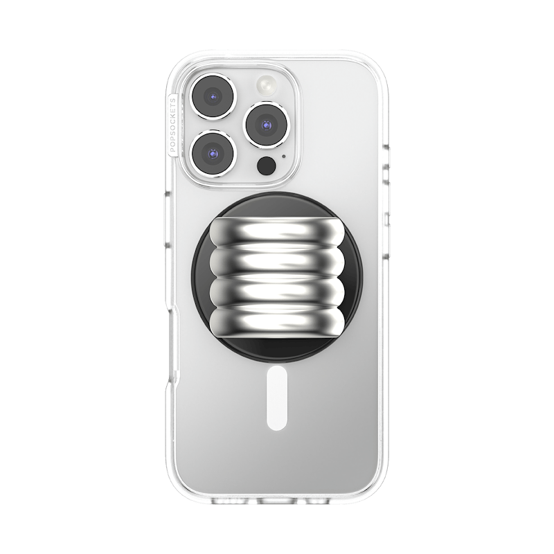 Enamel Puffy Stack Silver &mdash; MagSafe PopGrip image number 7