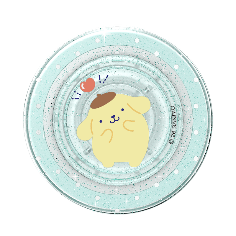 Pompompurin Mint Glitter &mdash; MagSafe PopGrip image number 1