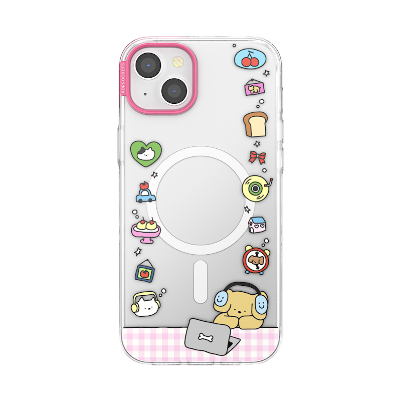 Dog Typing &mdash; iPhone 15 Plus MagSafe Case image number 0
