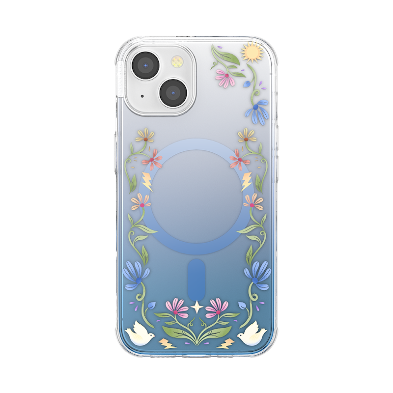 Boho Wildflowers Blue &mdash; iPhone 13 MagSafe Case image number 0