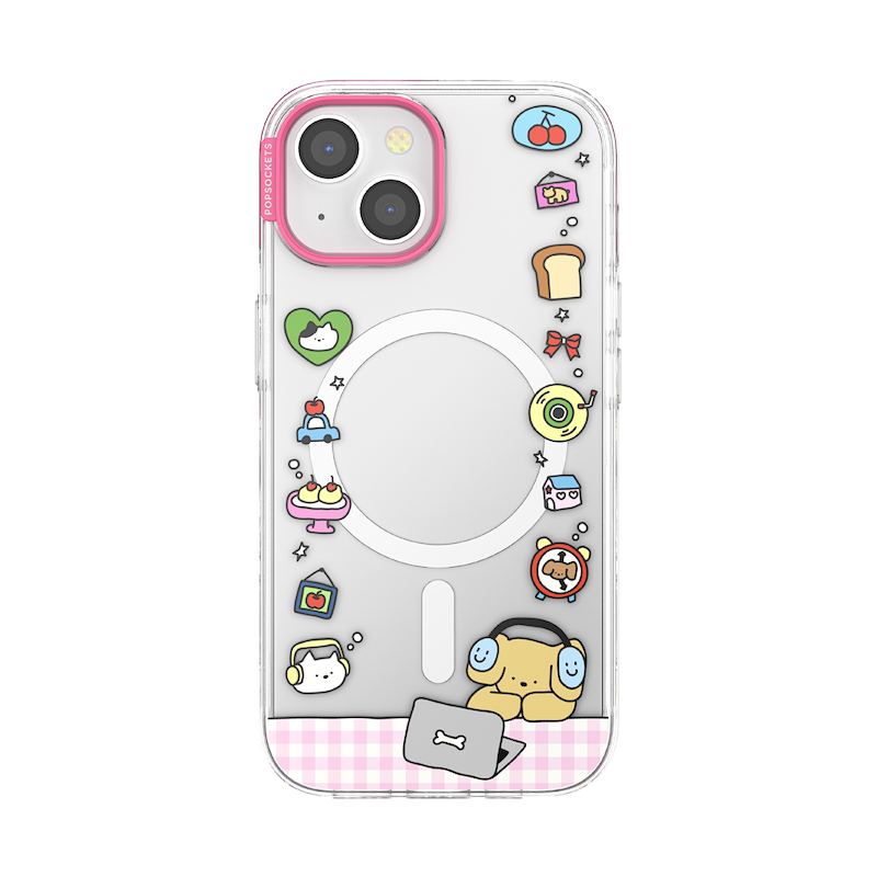 Dog Typing &mdash; iPhone 15 MagSafe Case image number 0