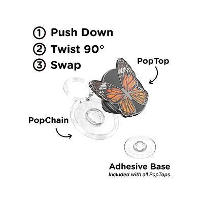 Secondary image for hover Enamel Butterfly Monarch &mdash; PopTop