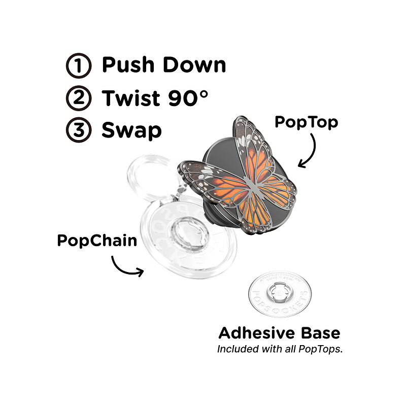 Enamel Butterfly Monarch &mdash; PopTop image number 1