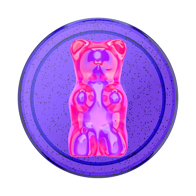 Bon Bon Gummy Bear Purple Punch &mdash; Adhesive PopGrip image number 1