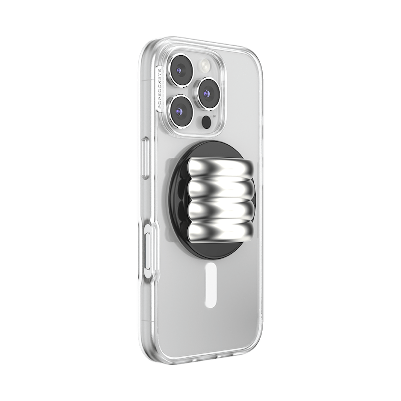 Enamel Puffy Stack Silver &mdash; MagSafe PopGrip image number 8