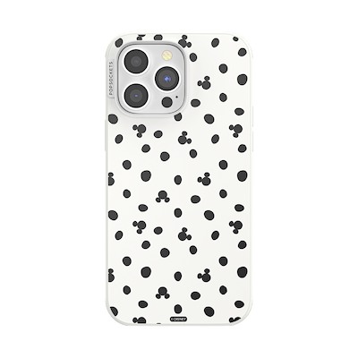 White Mickey Polka Dot &mdash; iPhone 14 Pro Max MagSafe Case