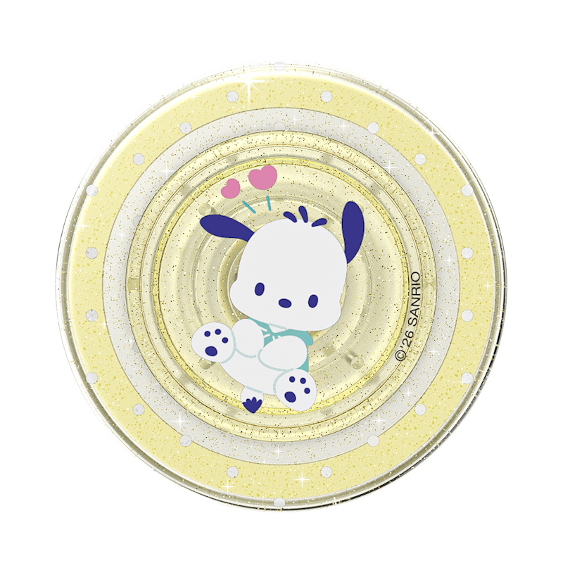 Pochacco Yellow Glitter &mdash; MagSafe PopGrip image number 1